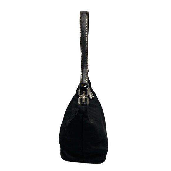 Auth PRADA - BR1268 Black Nylon Leather Handbag - Picture 4 of 16